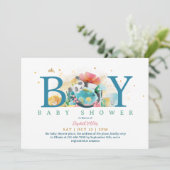 Slapy Panda (熊 貓) Oh Boy Baby shower Kaart (Staand voorkant)