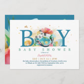 Slapy Panda (熊 貓) Oh Boy Baby shower Kaart (Voorkant / Achterkant)