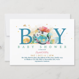 Slapy Panda (熊 貓) Oh Boy Baby shower Kaart