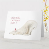 Slapy Party Polar Beer Birthday Kaart (Gele Bloem)