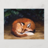 Slapy Red Fox Animal Art Briefkaart (Voorkant)