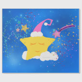 Slapy Star Blue Starry Sky Cadeaupapier (Vlak)