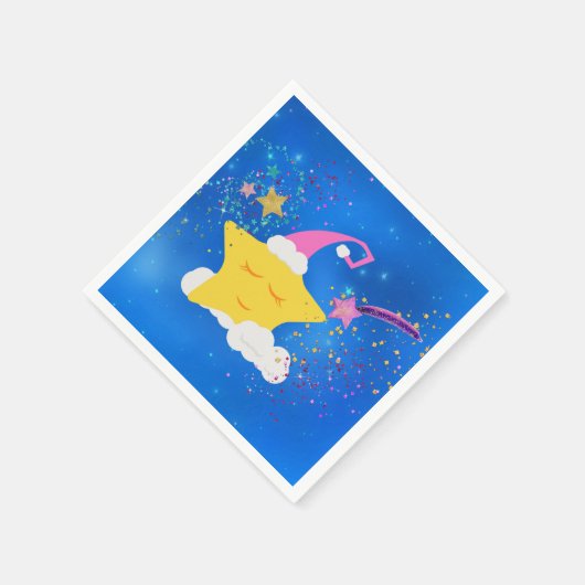 Slapy Star Blue Starry Sky Servetten (Hoek)