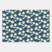 Slapy Sun en Moon Baby shower  Inpakpapier Vel (Voorkant 3)