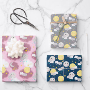 Slapy Sun en Moon Baby shower  Inpakpapier Vel