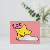 Slapy Yellow Star-Briefkaart Briefkaart (Staand voorkant)