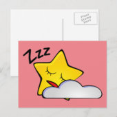 Slapy Yellow Star-Briefkaart Briefkaart (Voorkant / Achterkant)