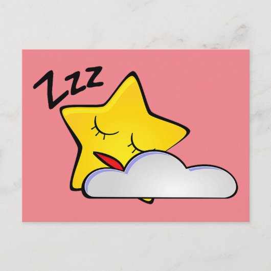 Slapy Yellow Star-Briefkaart Briefkaart (Voorkant)