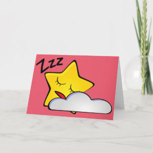 Slapy Yellow Star-Wenskaart Kaart