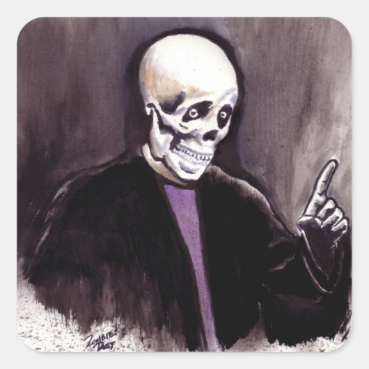 Slash één! vierkante sticker (Voorkant)