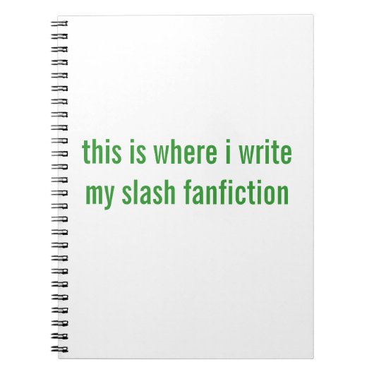 slash fanfictie notitieboek (Voorkant)