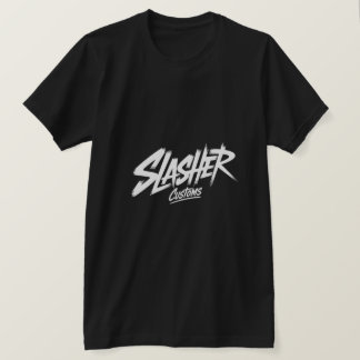Slasher Customs Edgy Borsteltypografie T-shirt