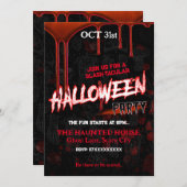 Slasher Halloween uitnodiging (Voorkant / Achterkant)