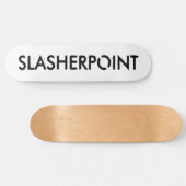 SLASHERPOINT™ Merk Zwarte & Witte Skateboard Deck (Horizontaal)