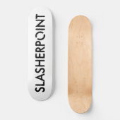 SLASHERPOINT™ Merk Zwarte & Witte Skateboard Deck (Voorkant)