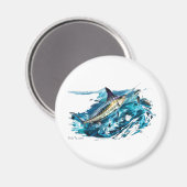Slashing Marlin Springen met tonijn Magneet (Voorkant / Achterkant)