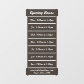 Slat Sign Effect Opening Uren venster Cling Raamsticker (Vel)