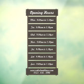 Slat Sign Effect Opening Uren venster Cling Raamsticker (Vel 3)