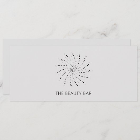 Slate Abstract Flower Elegant Cadeaubon (Voorkant / Achterkant)