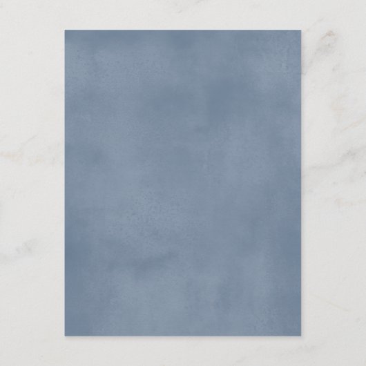 Slate Blauwe Ombre Watercolor Trouwkaart Bijlage (Achterkant)