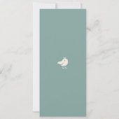 Slate Blauwe Vogelzang Save The Date (Achterkant)