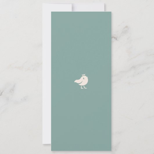 Slate Blauwe Vogelzang Save The Date (Achterkant)