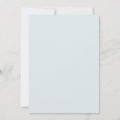 Slate Blue Aqueous Bloom Wedding Kaart (Achterkant)