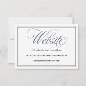 Slate Blue Bruiloft Website Behuizing Kaart (Voorkant)