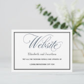 Slate Blue Bruiloft Website Behuizing Kaart (Staand voorkant)