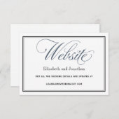 Slate Blue Bruiloft Website Behuizing Kaart (Voorkant / Achterkant)