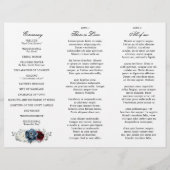Slate Blue Burgundy Boho Wedding Tri-Fold Programm (Achterkant)