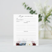 Slate Blue Burgundy Ivory Vrijgezellenfeest Recipe (Staand voorkant)