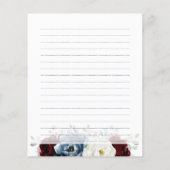 Slate Blue Burgundy Ivory Vrijgezellenfeest Recipe (Achterkant)