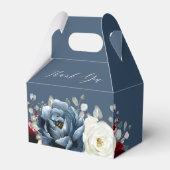 Slate Blue Burgundy White Ivory Boho Vrijgezellenf Bedankdoosjes (Voorkant Zijde)