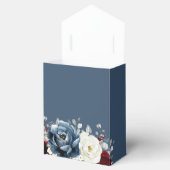 Slate Blue Burgundy White Ivory Boho Vrijgezellenf Bedankdoosjes (Geopend)