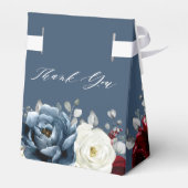 Slate Blue Burgundy White Ivory Boho Vrijgezellenf Bedankdoosjes (Achterkant)