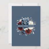 Slate Blue Burgundy White Ivory Boho Vrijgezellenf Kaart (Achterkant)