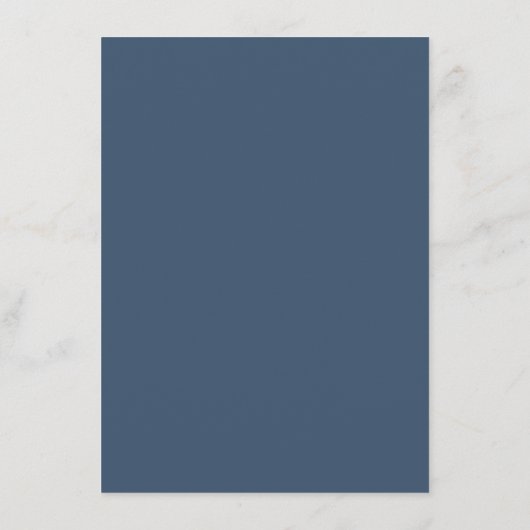 Slate Blue Burgundy White Ivory Floral Wedding En Informatiekaartje (Achterkant)