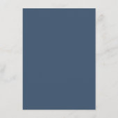 Slate Blue Burgundy White Ivory Floral Wedding Informatiekaartje (Achterkant)