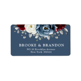 Slate Blue Burgundy White Ivory Floral Wedding La Etiket