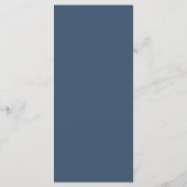 Slate Blue Burgundy White Ivory Floral Wedding me Menu (Achterkant)