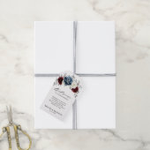 Slate Blue Burgundy White Ivory Wedding Welcome Cadeaulabel (Met Touw)
