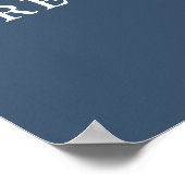 Slate Blue Burgundy White Rehearsal Dinner Welcome Poster (Hoek)