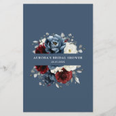 Slate Blue Burgundy White Vrijgezellenfeest Advice (Achterkant)