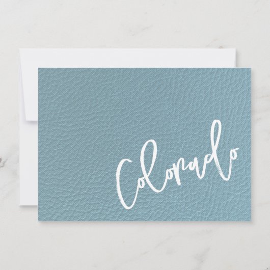 Slate Blue Colorado Passport bedankje Bedankkaart (Achterkant)