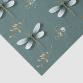 Slate Blue Dragonflies met Tarwe Tissuepapier (Detail)