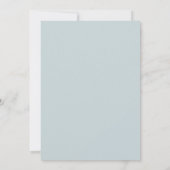 Slate Blue Dreamy Floral Wedding Kaart (Achterkant)