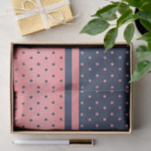 Slate Blue en Coral - Monogram Tissuepapier (Geschenk)