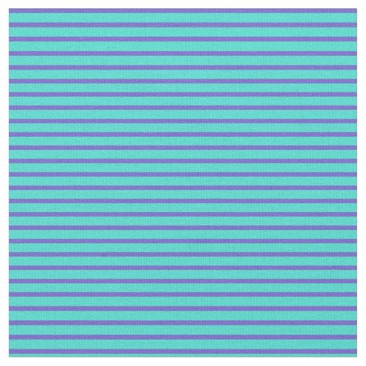 Slate Blue en Turquoise Stripes/Lines Pattern Stof (Close Up)
