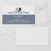 Slate Blue en White Lion Logo Visitekaartje (Voorkant / Achterkant)